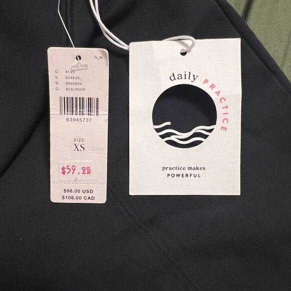 Anthropologie Black yoga pants with zippers size XS - Picture 7 of 10